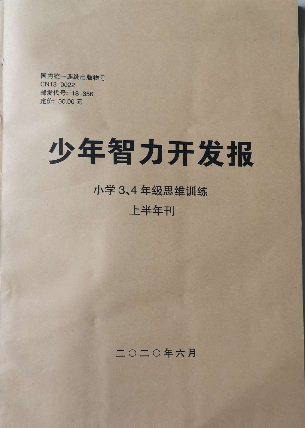 少年智力开发报（小学3、4年级思维训练合订本）