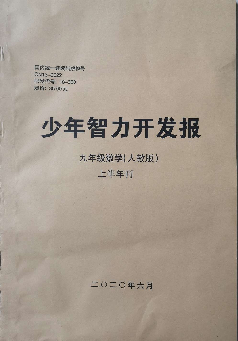 少年智力开发报（数学专页九年级人教版合订本）