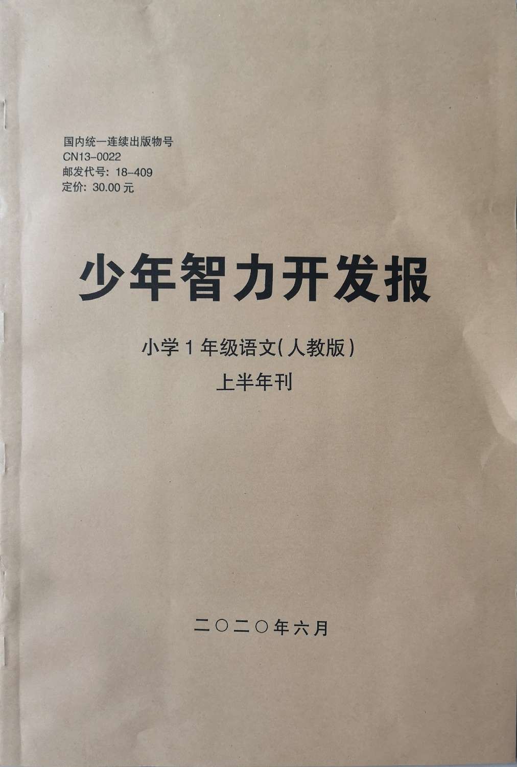 少年智力开发报（小学语文1年级人教版合订本）
